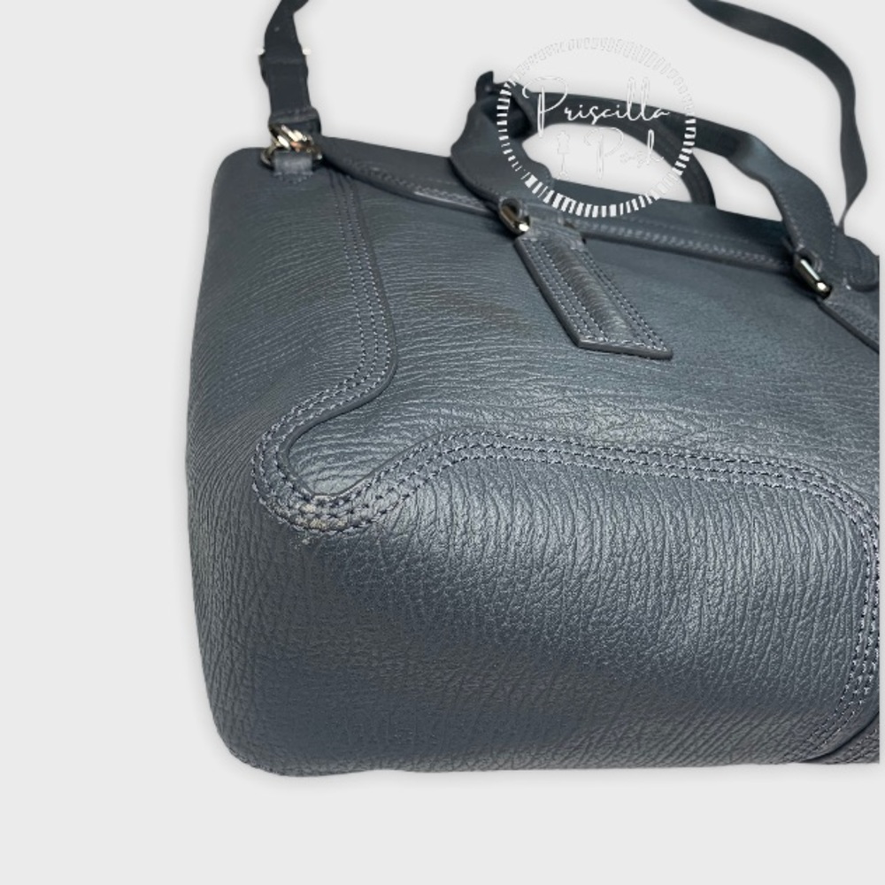 3.1 Phillip Large Grey Leather Silver Pashli Tote - Picture 14 of 16